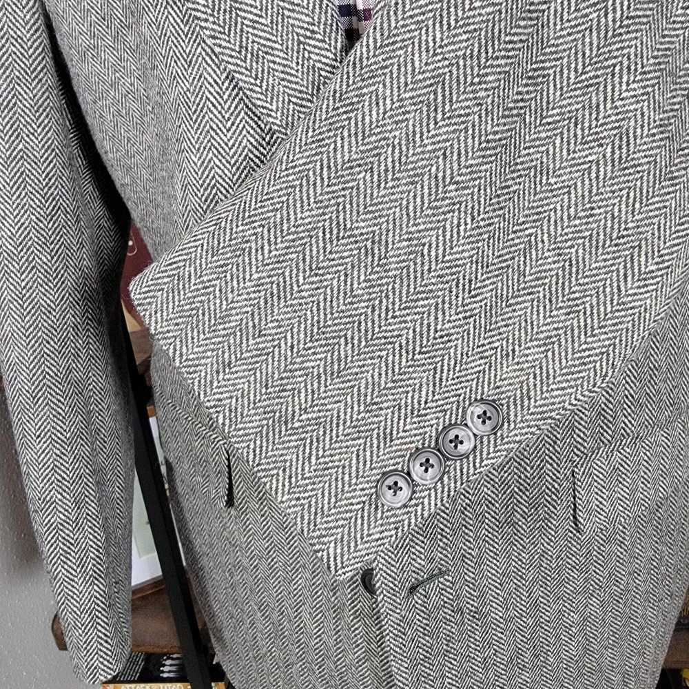 John Alexander Hartmarx Men's Tweed Sport Coat Blazer Two Button Herringbone 42R